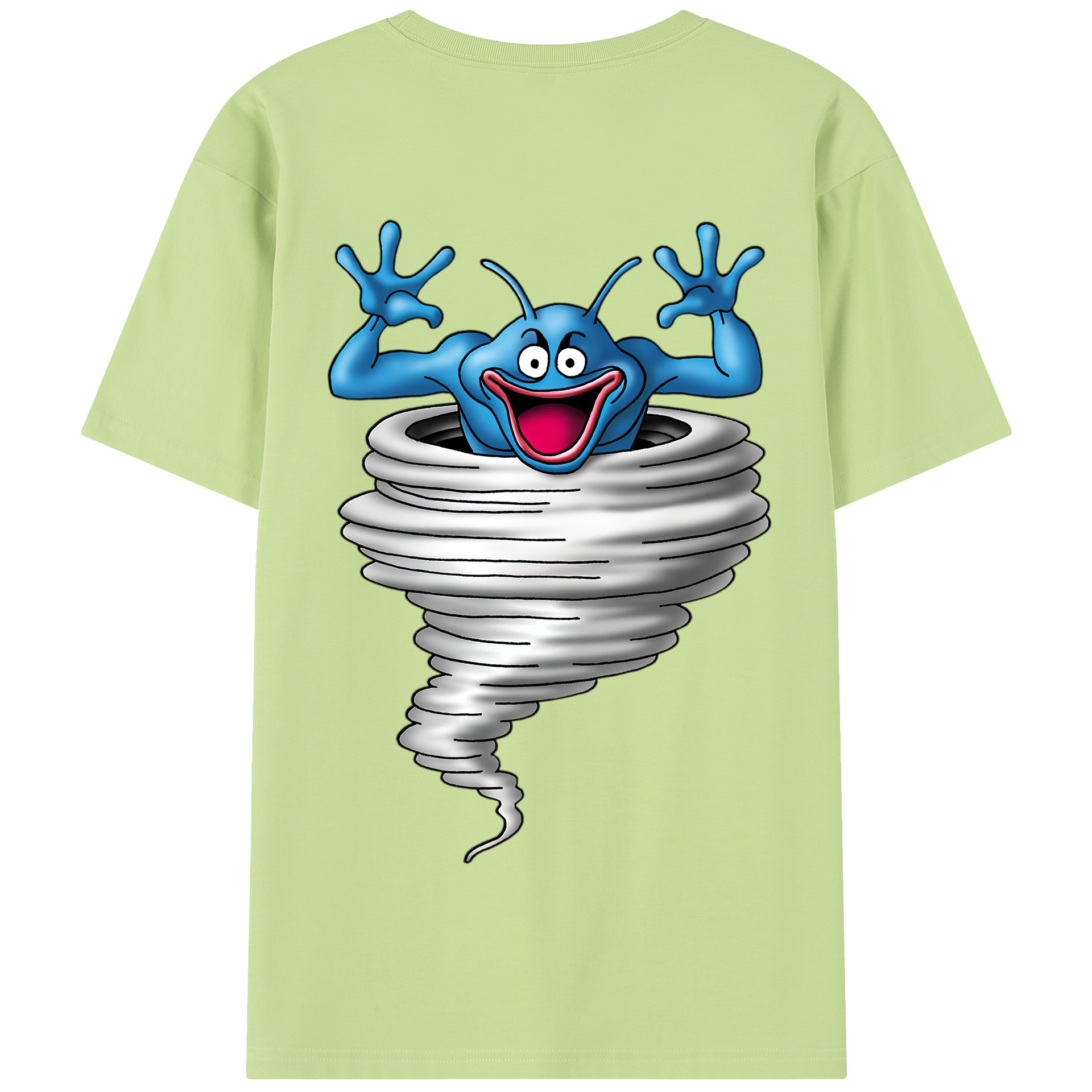 （画像用） ドラゴンクエスト Doragon Kuesuto Dragon Quest 綿100％半袖Tシャツ（背面プリント）